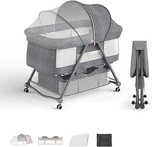 Yilucess ベビーベッド 折りたたみ式